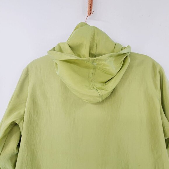 Mycra Pac Jacket Women's Small Reversible Hood Raincoat Jacket Silver Green - Picture 12 of 15